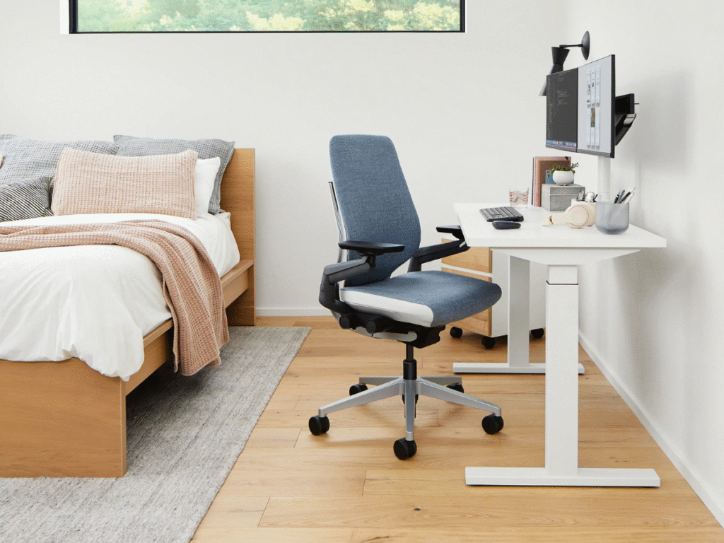 Steelcase Gesture chair in a bright, contemporary living space home office.