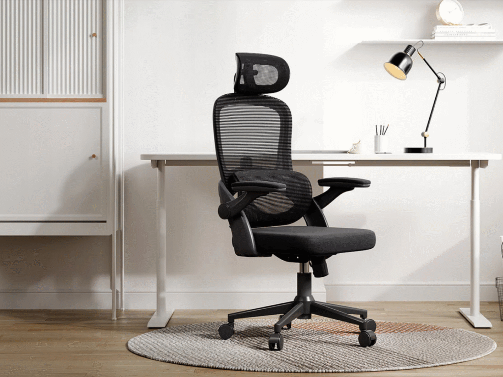 SIHOO M102C affordable ergonomic chair in a simple, functional home office.